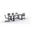 McGuffey Oak Solid Wood Top Metal Base Dining Table