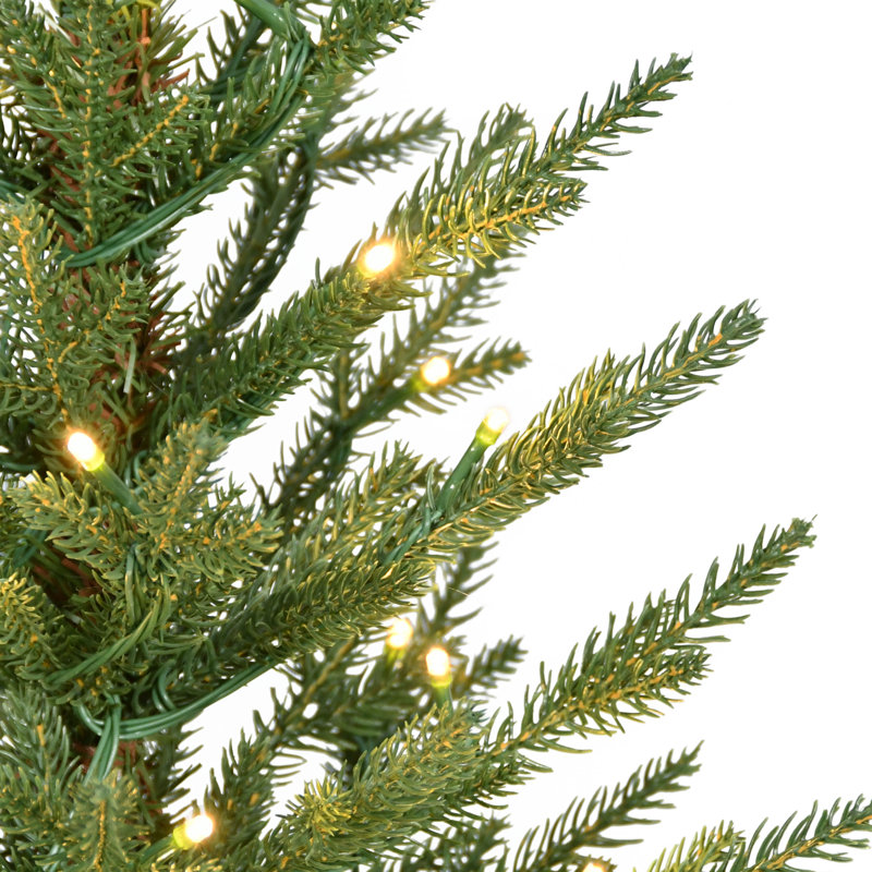 Sapin artificiel vert en pot 2 pi pré-éclairé