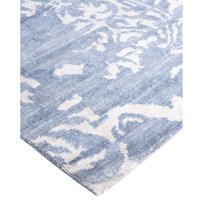 Overdyed One-of-a-Kind Rectangle 9'1" X 12'2" Hand Knotted Area Rug