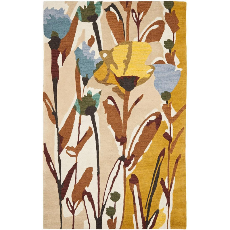 Arber Jardin Hand Tufted Wool Floral Rug, Rectangle 8' x 10'