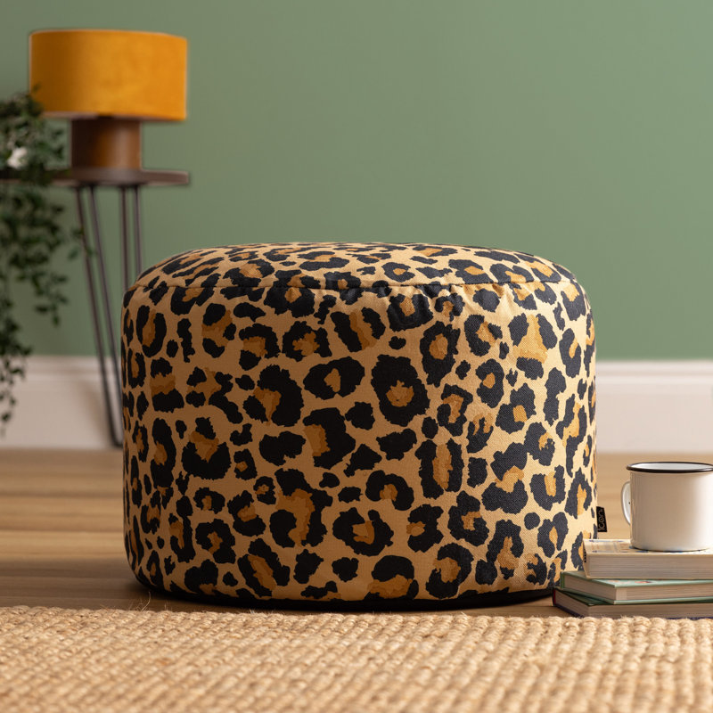 Milano Large Bean Bag Pouffe, Leopard Print