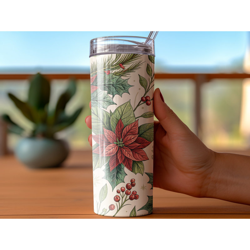 Choose Handmade Tumblers 591ml Vacuum Insulated Stainless Steel (18/8) Travel Tumbler with Straw