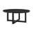 Scotia 3 Piece Patio Outdoor Swivel Seating Set In Black Aluminum With Grey Rope And Cushions