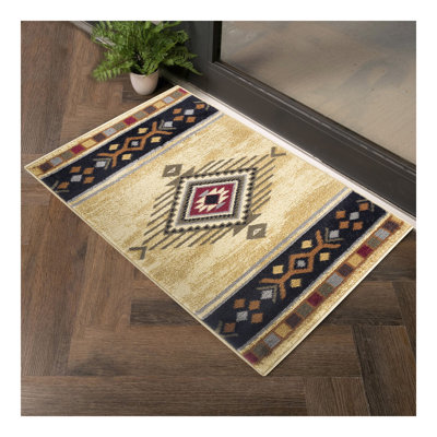 Tapis de style sud-ouest 7 pi 10 po x 10 pi 3 po Trib_GG_YLS4003 Tribes