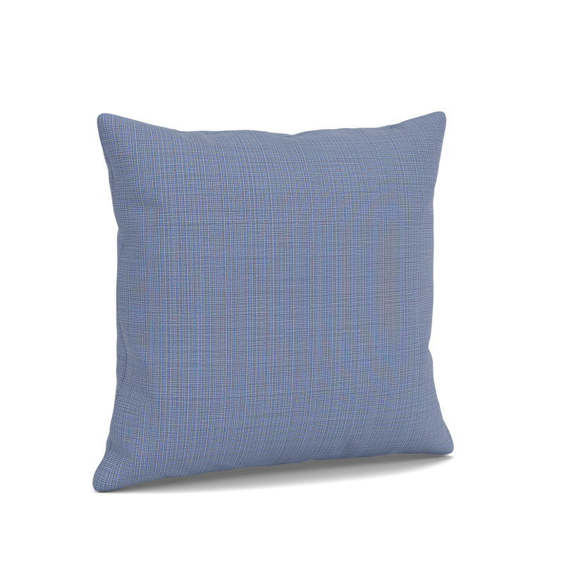 Coussin décoratif Darsey, 18 po carré, Chambray bleu marine clair