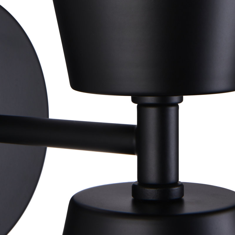 Matte Black Dimmable Double-Headed LED Bath Vanity Sconce