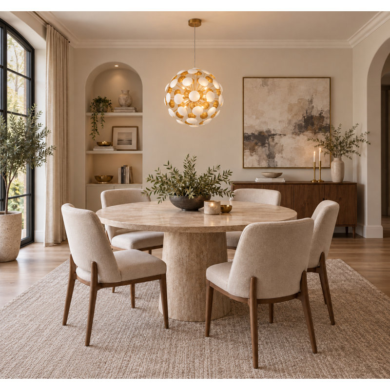 Transitional 10 Light Sputnik Globe Chandelier