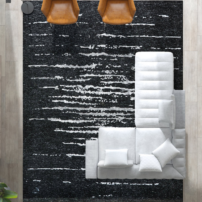 Wool Area Rug, Rectangle 6' x 9'
