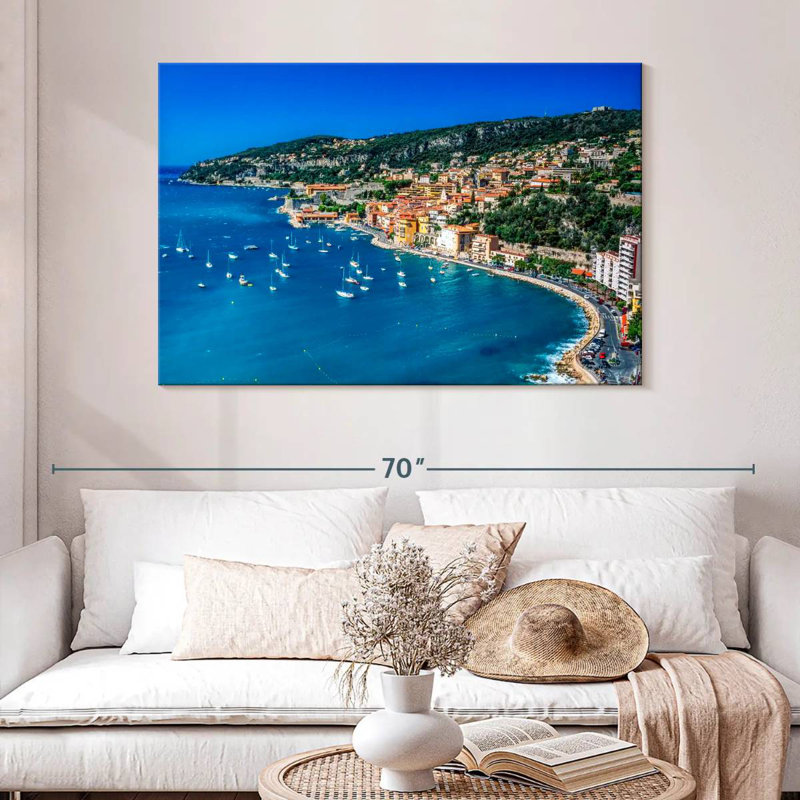 Gillard Villefranche-Sur-Mer Côte, H 32 po x l 48 po
