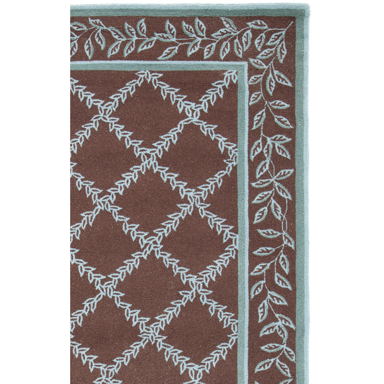 Hollander Hand-Hooked Wool Brown Area Rug