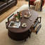 Table basse ovale de style rétro français-107195666