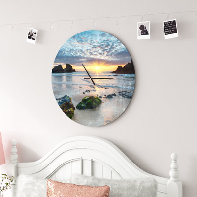 Magnifique horloge murale moderne Porthcothan Bay