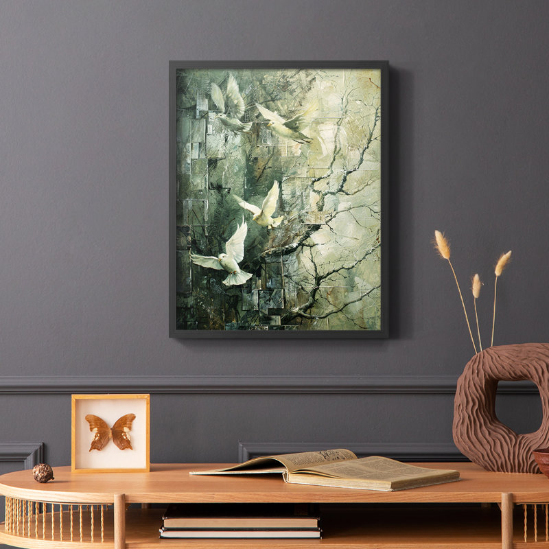 ANIMALS Series XLIV - reproduction encadrée de qualité supérieure - prête à être accrochée - aucun clou requis, Noir