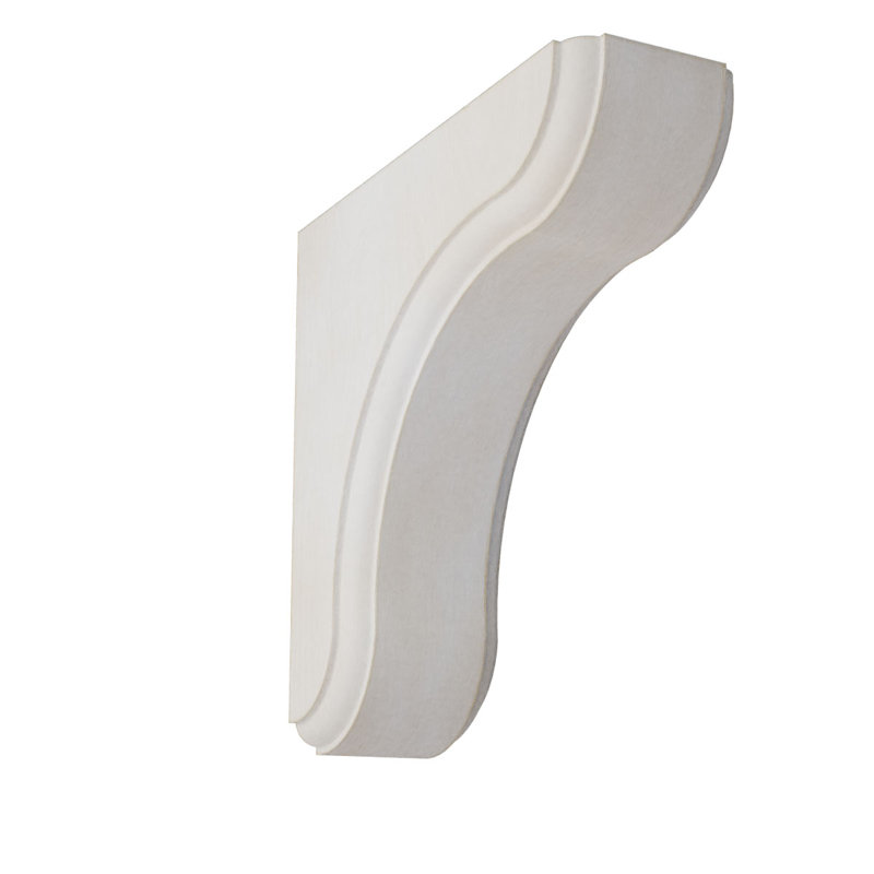 Support décoration rétro en bois Eaton, H 7,5 po x l 1,75 po x P 7,5 po, Blanc craie cendré