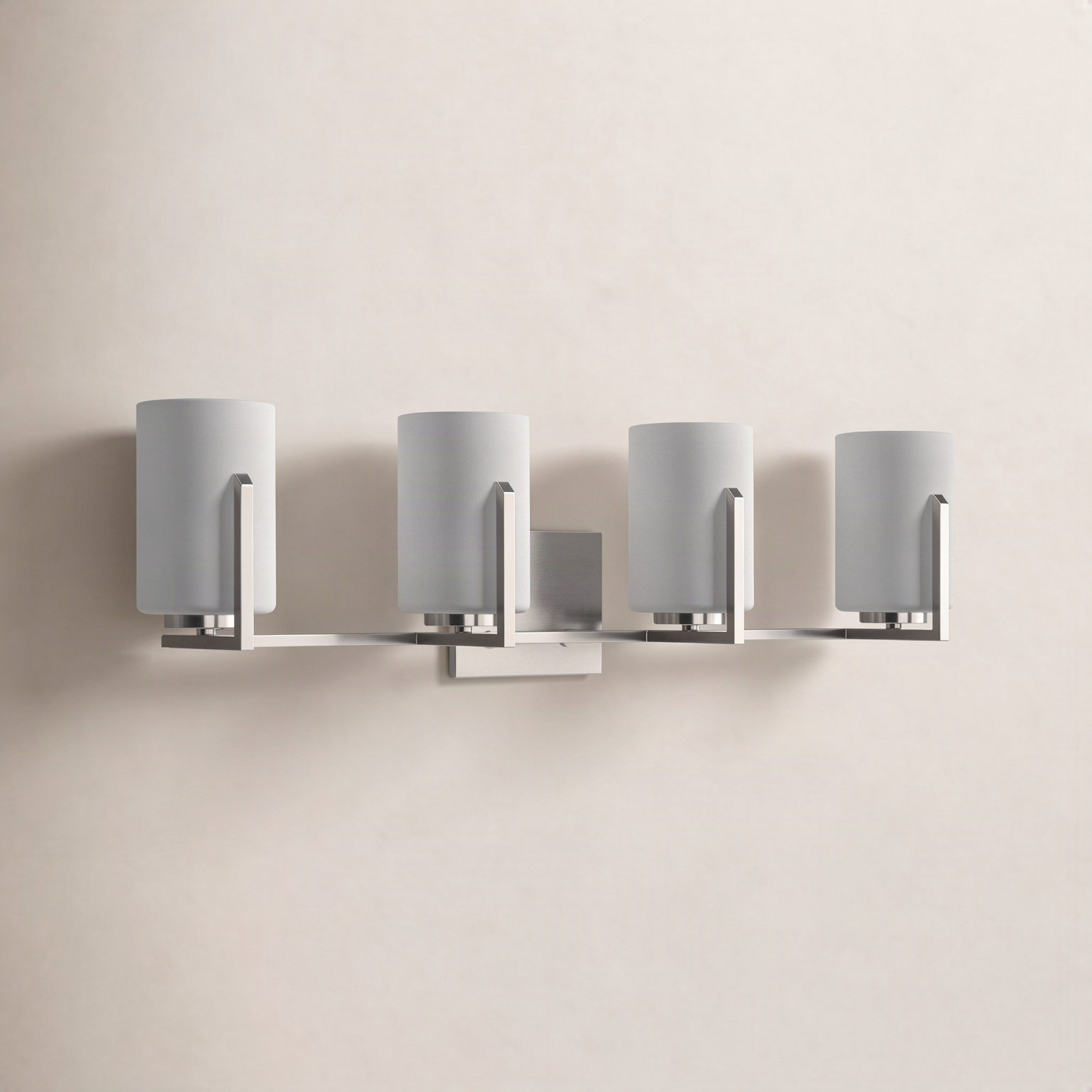 Ronsie 4-Light Dimmable Vanity Light, Satin Nickel