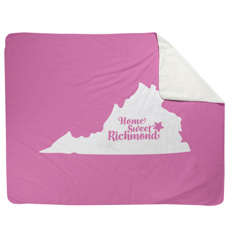 Jeté polaire richmond virginie, l 52,5 po x L 62,5 po, Rose