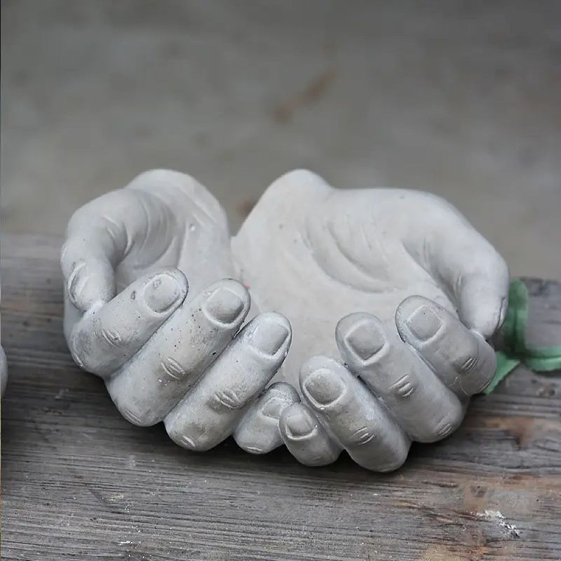 Hand-Shaped Cement Planters