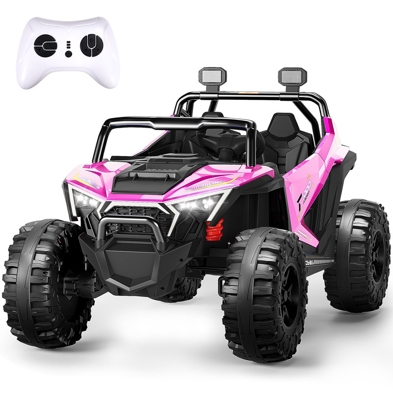 12V 2 Seater 4WD Kids Electric Ride On UTV Toys Jeep Car Vehicle With Remote Control, LED Headlight, Music Player, Birthday Gift For Ages 3-8