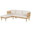 Dixon Solid Wood 4 - Person Seating Group with Cushions
