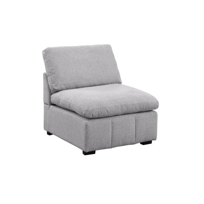 Upholstered Chenille Armless Middle-seat Chair Module