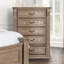 Mobilier de chambre à coucher de style transitionnel avec finition de dentil de style transitionnel 1 pièce
