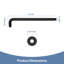 Bras d'extension de douche mural en laiton massif de 16 po, rallonge de tête de douche standard avec tuyau G1 / 2 po NPT avec couvercle à bride-123801267