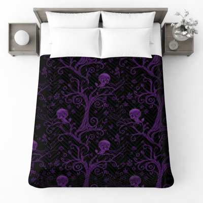 Couvre-lit matelassé violet