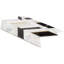 Amari 12x19 Chevron Polished Marble & Aluminum Inlay Mosaic Tile-995789257