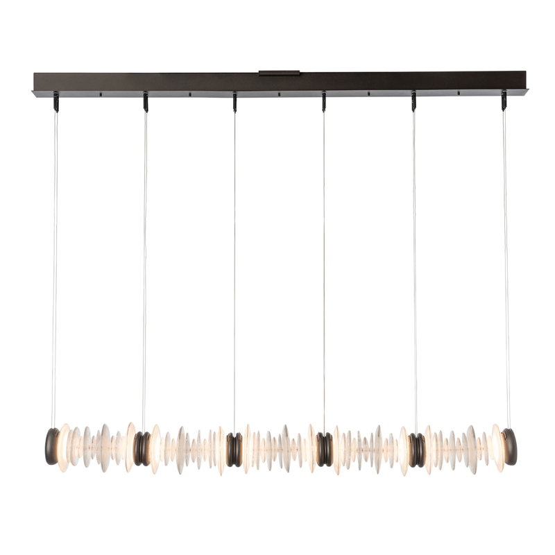 Cairn Linear LED Pendant - White, Oil Rubbed Bronze