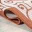Tapis d'intérieur / extérieur crème / orange tissé texturé Deronte-719326380