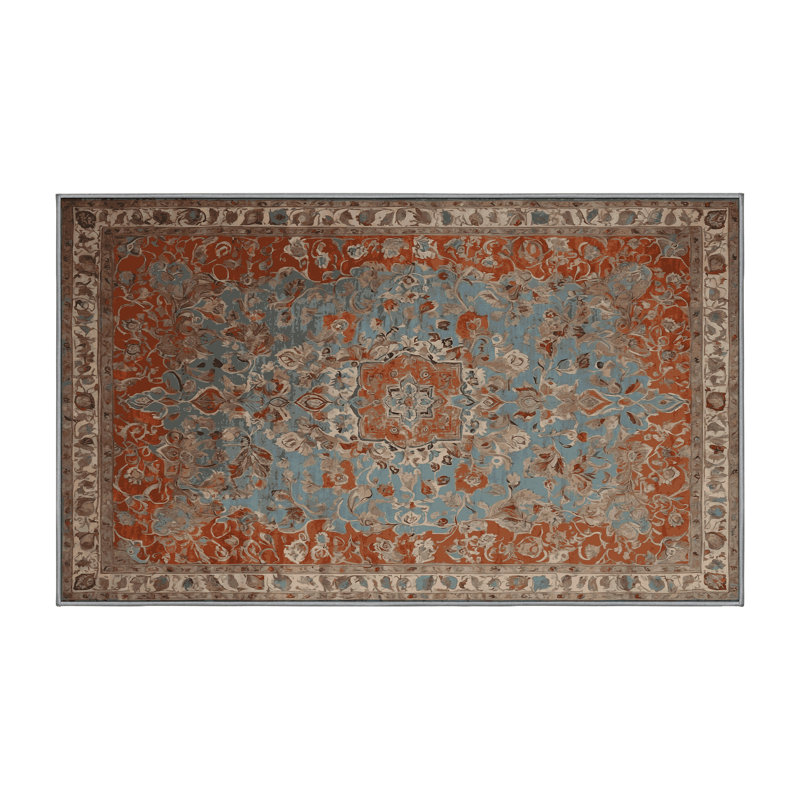 Tapis gris soyeux et moelleux, Rectangle 7 pi x 9 pi