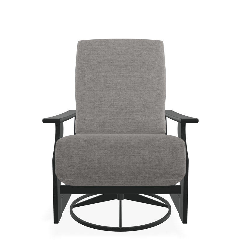 Chaise berçante pivotante en polymère St. Catherine, Graphite, Toile granit Sunbrella®