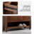 Solid Wood Shoe Cabinet with Silent Double Drawers