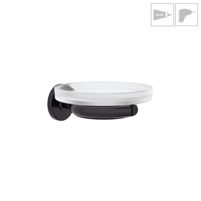 Porte-savon mbeca, Noir mat