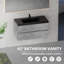 Meuble-lavabo simple 42 po avec plateau en quartz Murgia