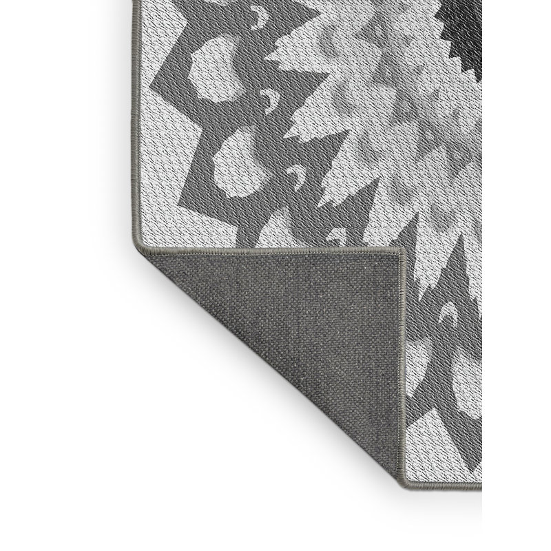 Tapis floral / oriental en laine et polyester tissé à la machine à motif floral et oriental, Rectangle 4 pi x 6 pi