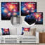 Feux d'artifice bleu et rose - art mural en métal-1675290007