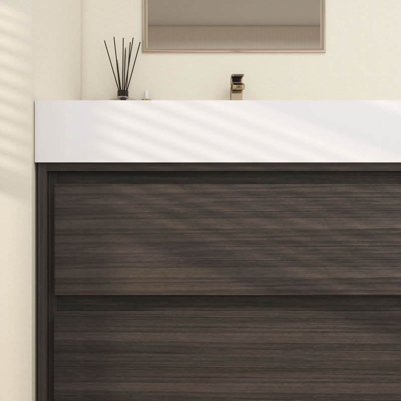 Victoria 60''Bathroom Vanity Base, Gray Oak