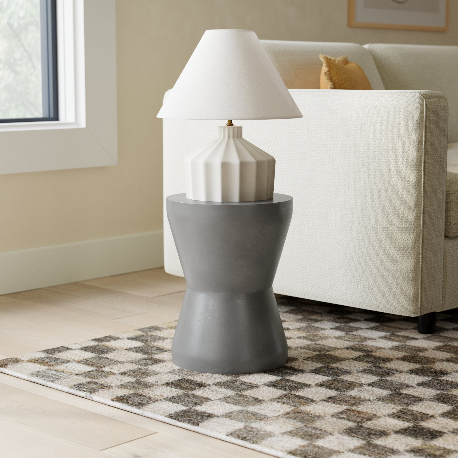 Zenni 12" Patio Side Table, Dark Gray