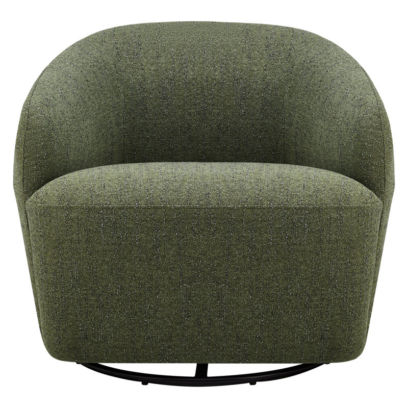 Ingetraut Upholstered Swivel Barrel Chair, Mellow Forest