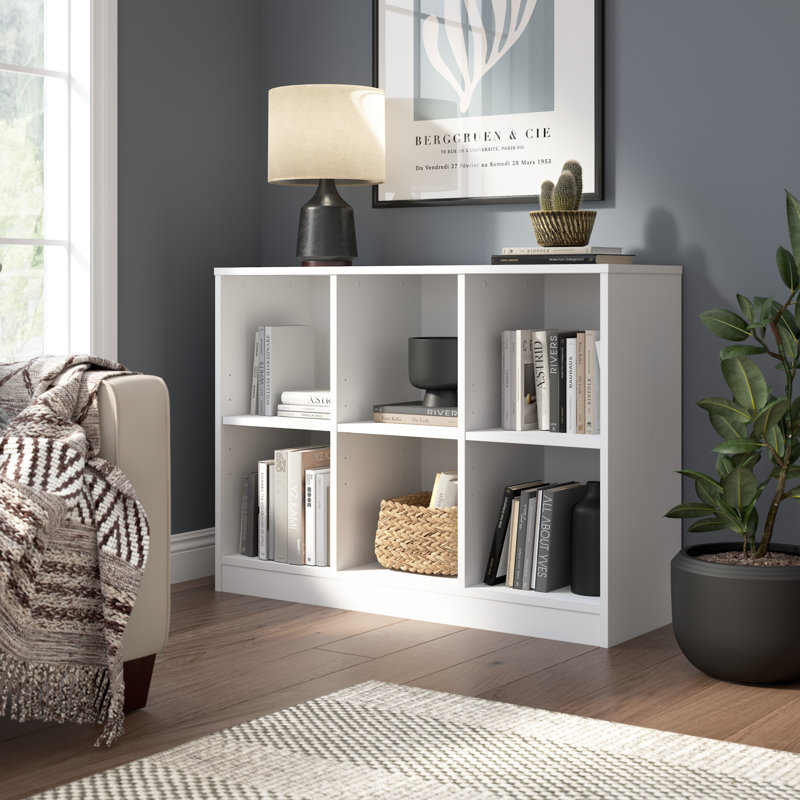 Wakesha 6 Cube Organizer Shelf, Small Cubby Storage Bookshelf For Home Office Or Living Room Organization