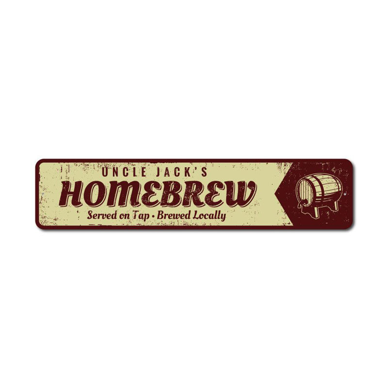Plaque Homebrew, H 6 po x l 24 po x P 0,06 po