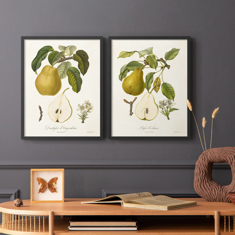 Reproduction encadrée vintage «I-Premium Pears» - prêt à être accroché - aucun clou requis - aucun clou requis