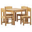 Wooden Farmhouse Table & 4 Chair Set-158479355