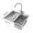 Household Stainless Steel Laundry Sink With Washboard