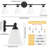 Elouan Dimmable Vanity Light With Cone White Glass Shade-845801594-864032658