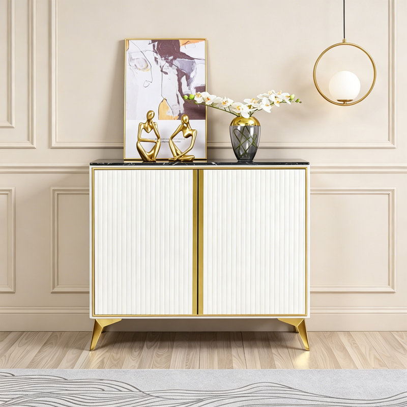 Elegant and simple storage accent cabinet