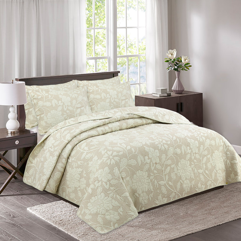Modern & Contemporary Quilt, King, Cream