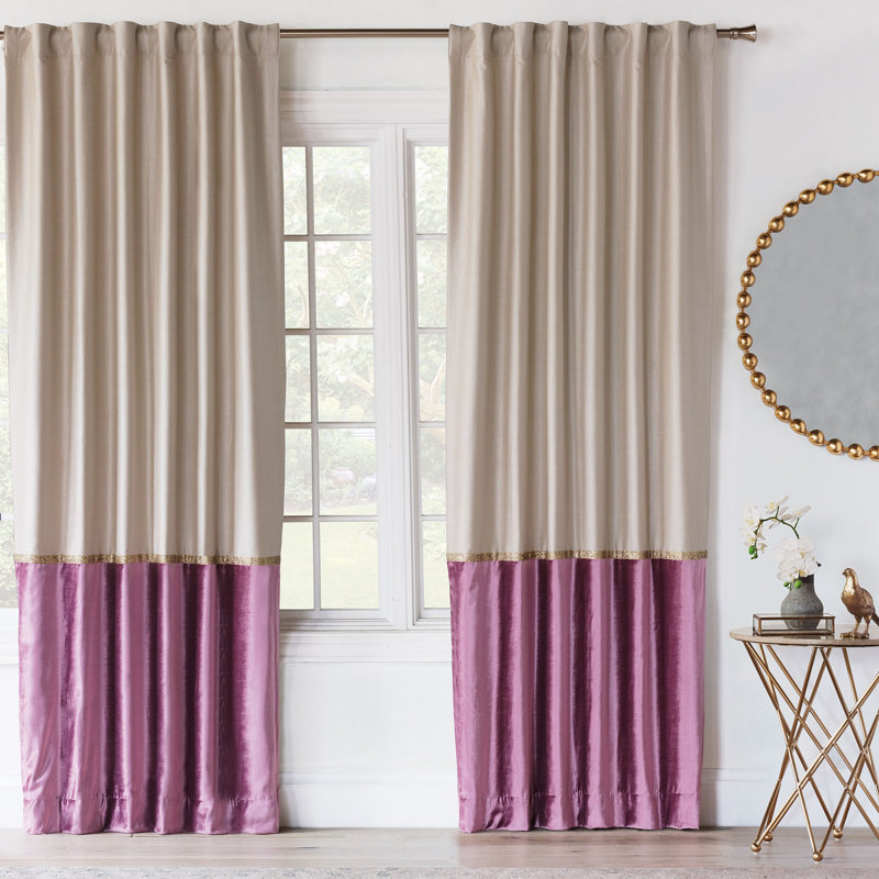Valentina Room Darkening Curtain Single Panel, 48" W x 108" L