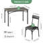 Ensemble de table de salle à manger 5 pièces pour 4 personnes avec chaises rembourrées, ensemble de table de salle à manger et de cuisine rectangulaire pour un petit espace, appartement, gris-1437245767
